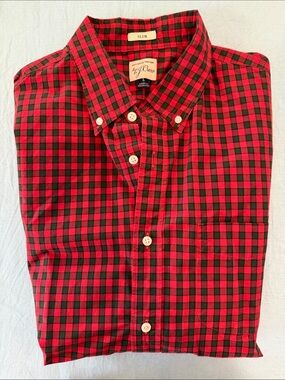 J Crew Red and Black Buffalo Plaid Shirt